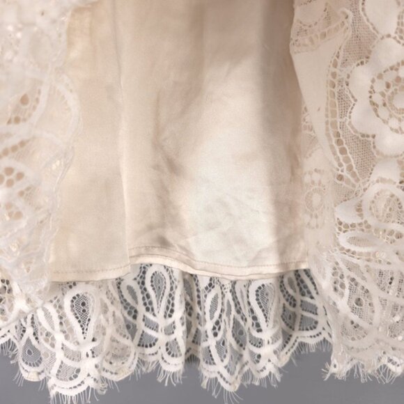 Anthropologie Floreat Manon Lace Shift Midi Dress Cream Ecru Floral Lace Size 2 - Picture 14 of 16